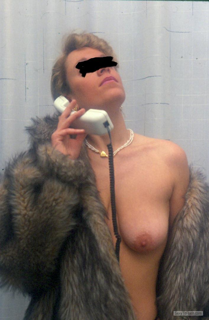 Tit Flash: Wife's Medium Tits - Topless NickOne from Italy